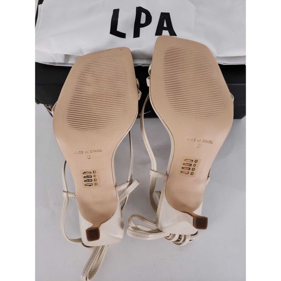 LPA Raphael Suede Leather Wrap Ankle Tie Heels - Picture 8 of 8